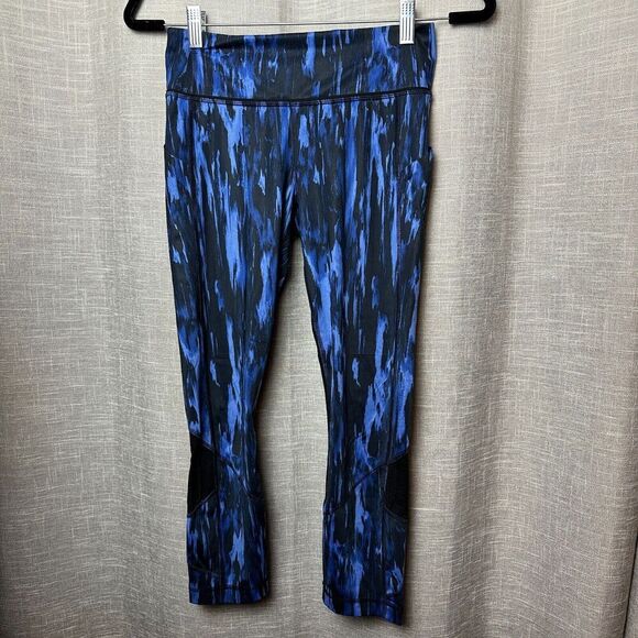 2/$30 Lululemon All Meshed Up 7/8 Leggings Size 4 Painted Animal Sprinkler Yoga - Picture 3 of 15